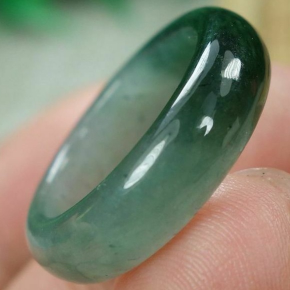 Certified Icy Green 100% Natural A jadeite jade Ring 戒指 USA.6.9# - Picture 6 of 12